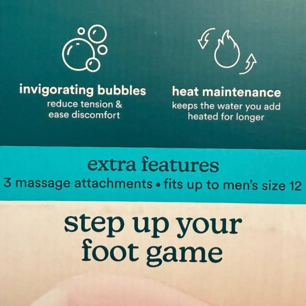 BRAND NEW  HOMEDICS BUBBLE BLISS DELUXE SOOTHING FOOTBATH W/ MASSAGE ATTACHMENTS